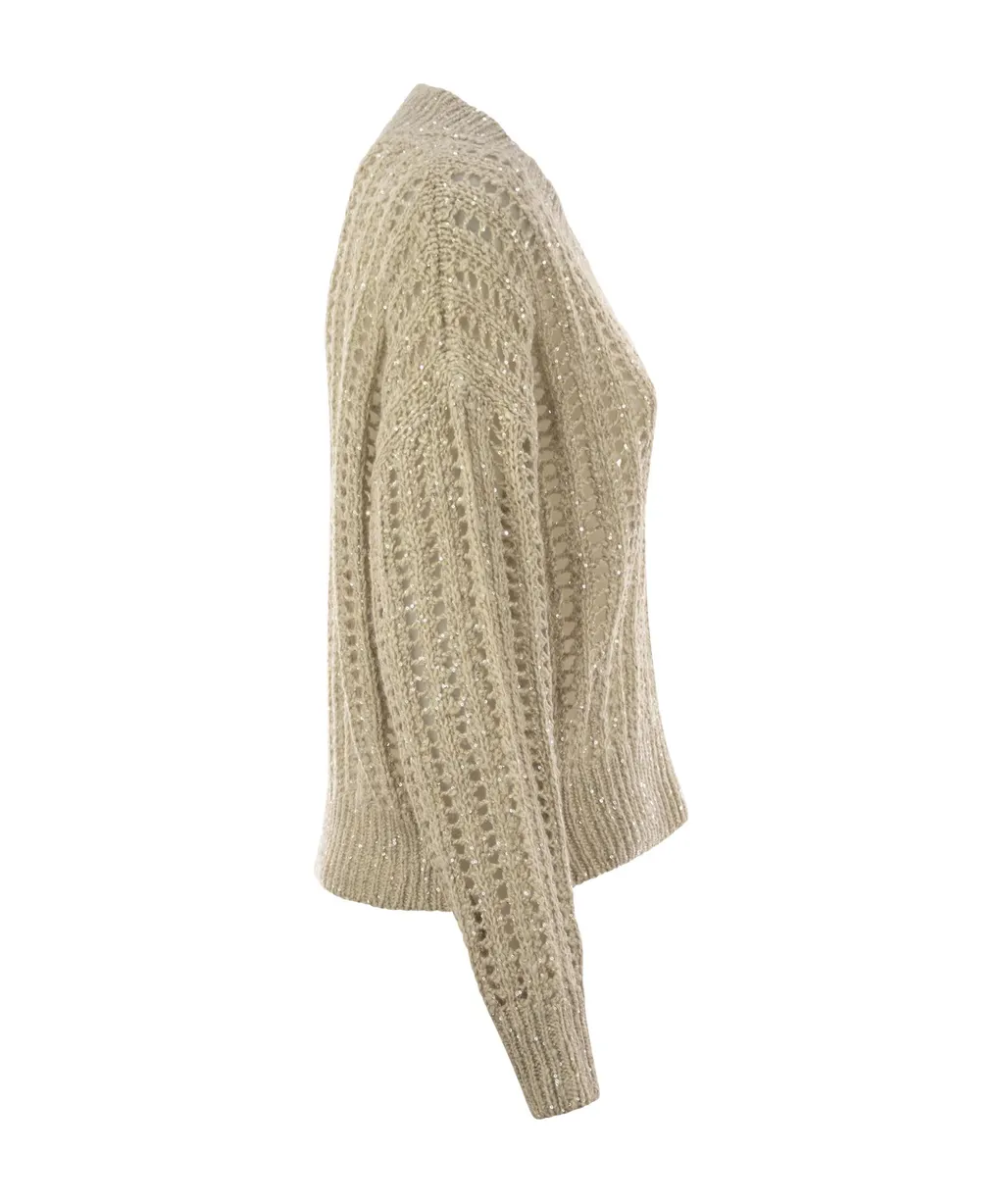 V-Neck Drop Shoulder Jumper