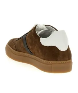 Bead-Embellished Lace-Up Sneakers