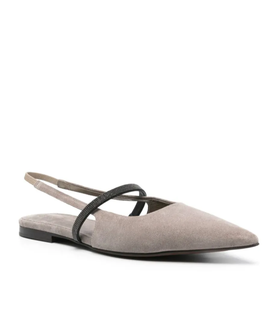Suede Slingback Ballerinas