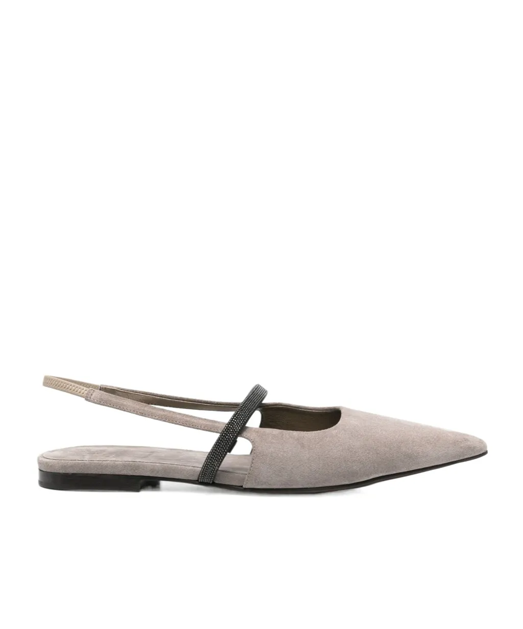 Suede Slingback Ballerinas