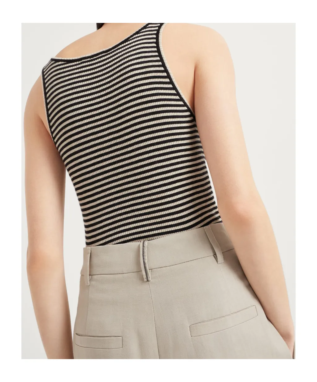 Straight-Leg Pleated Pants