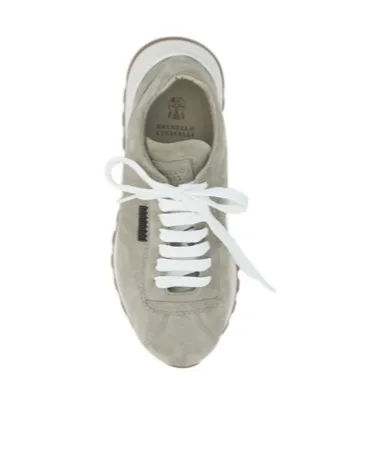 Round-Toe Lace-Up Trainers