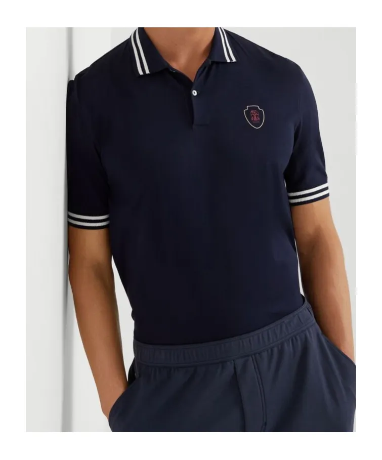 Logo Embroidered Short-Sleeved Polo Shirt
