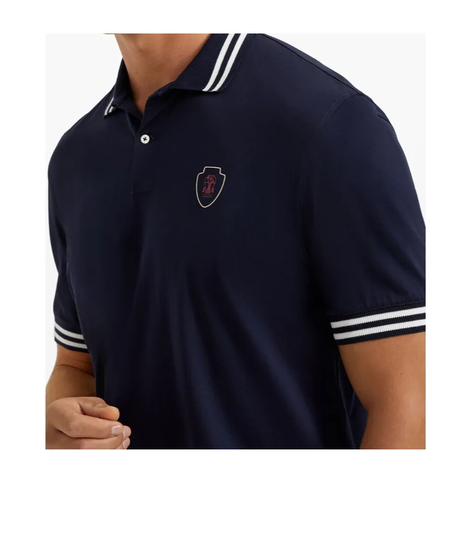 Logo Embroidered Short-Sleeved Polo Shirt
