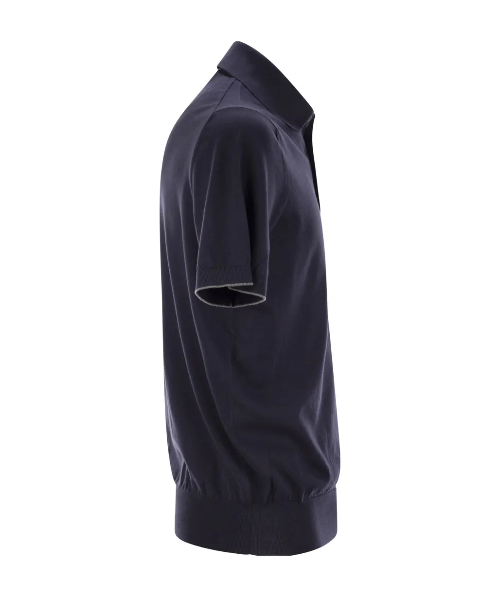 Short Sleeved Buttoned Polo Shirt