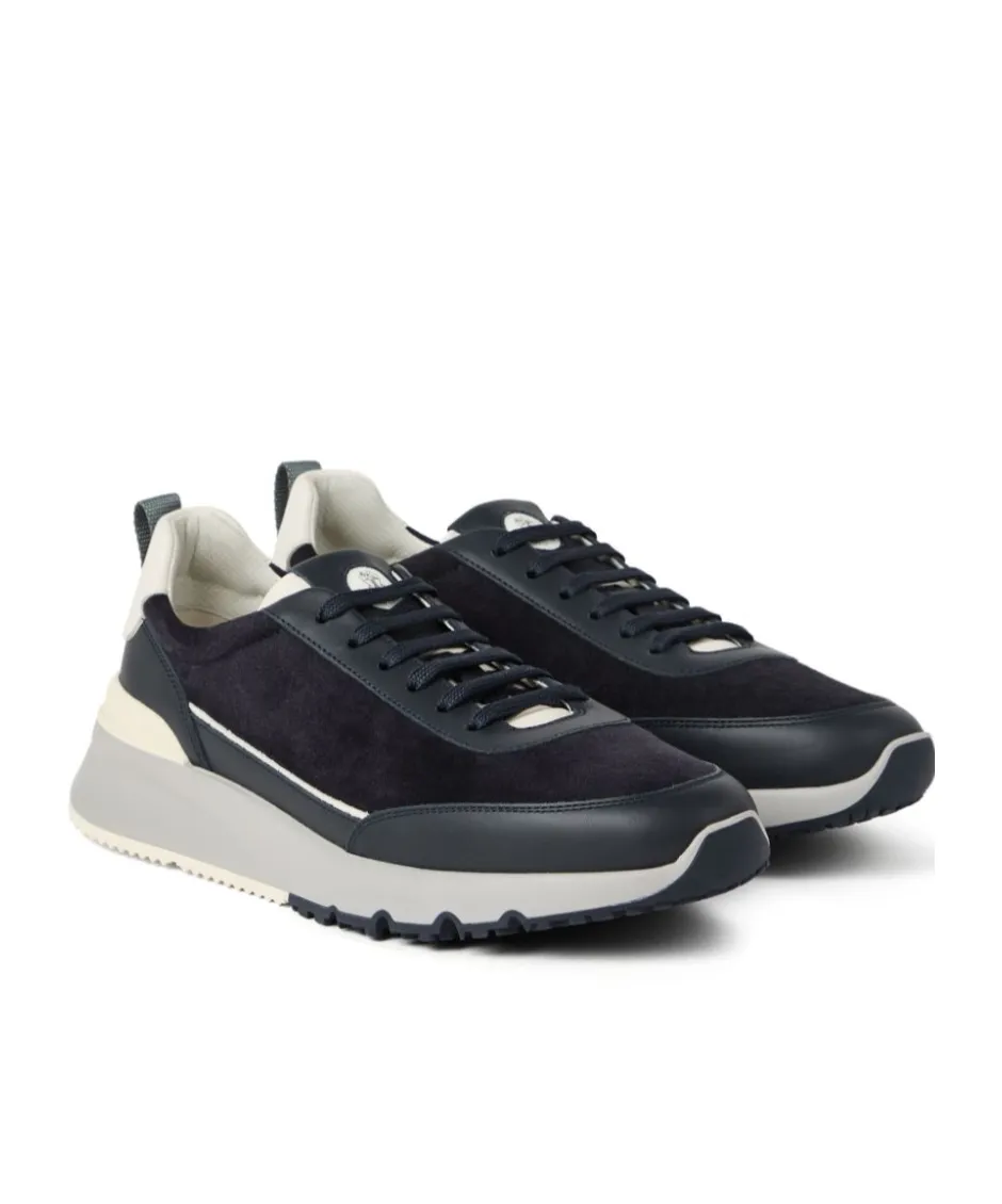 Logo Embossed Lace-Up Sneakers