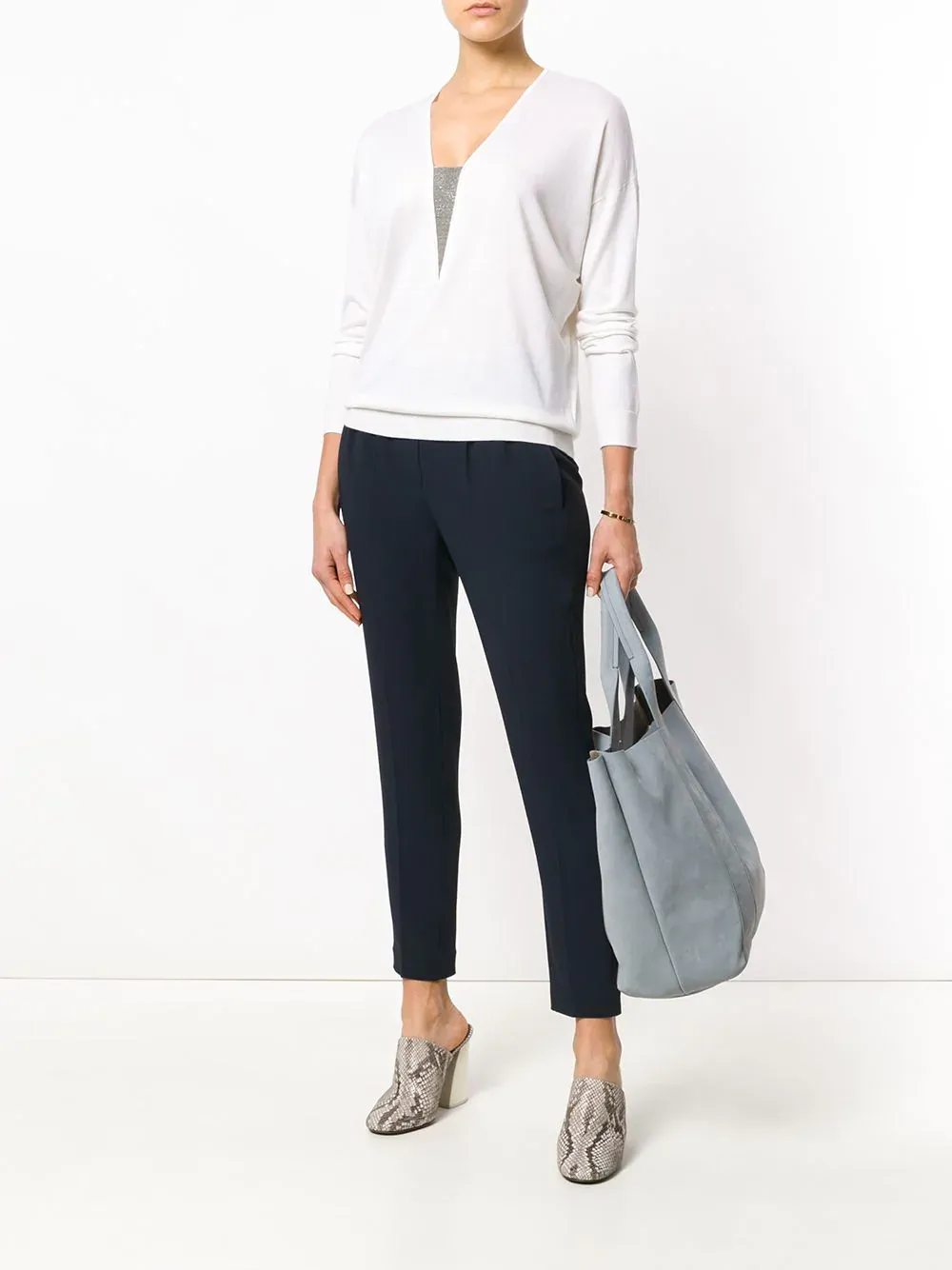 Tapered Cropped Trousers