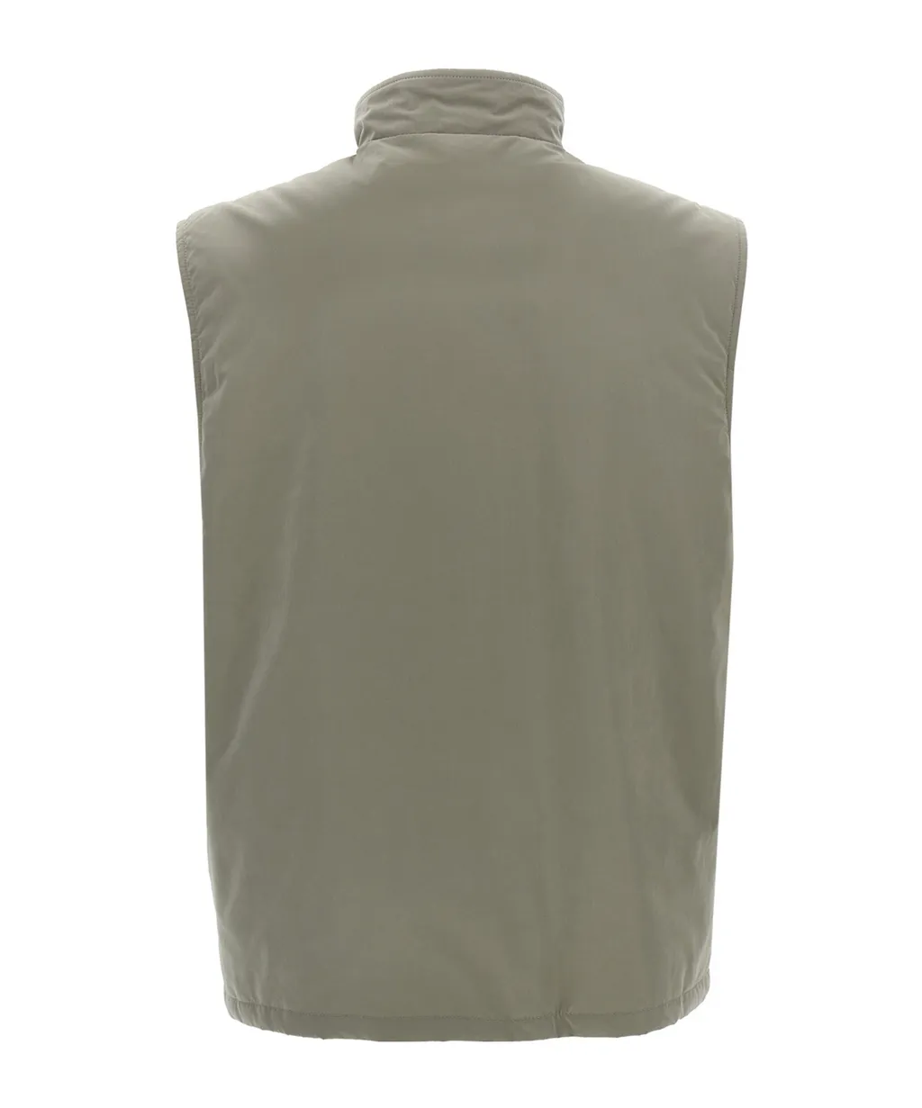 High-Neck Zipped Gilet