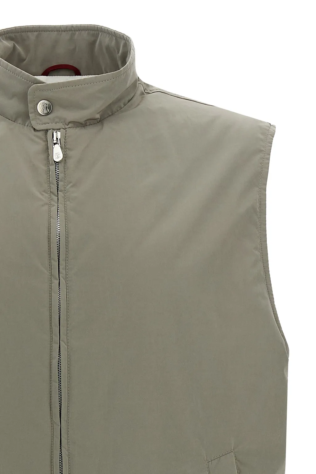 High-Neck Zipped Gilet