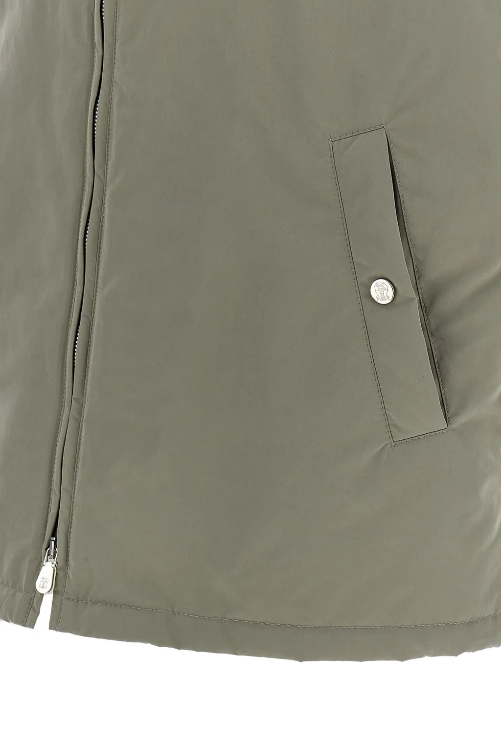 High-Neck Zipped Gilet