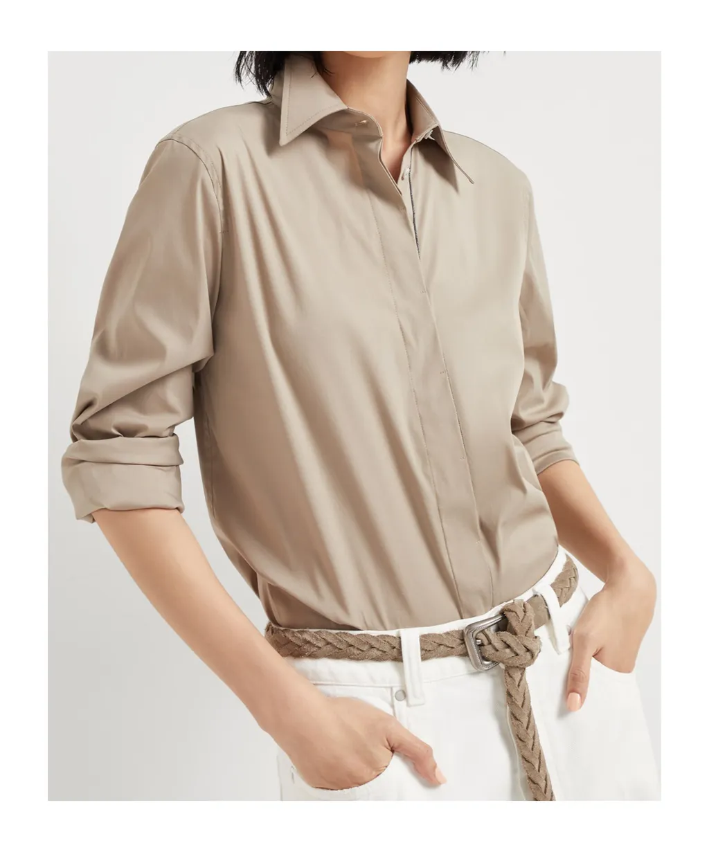 Straight-Point Collared Buttoned Shirt