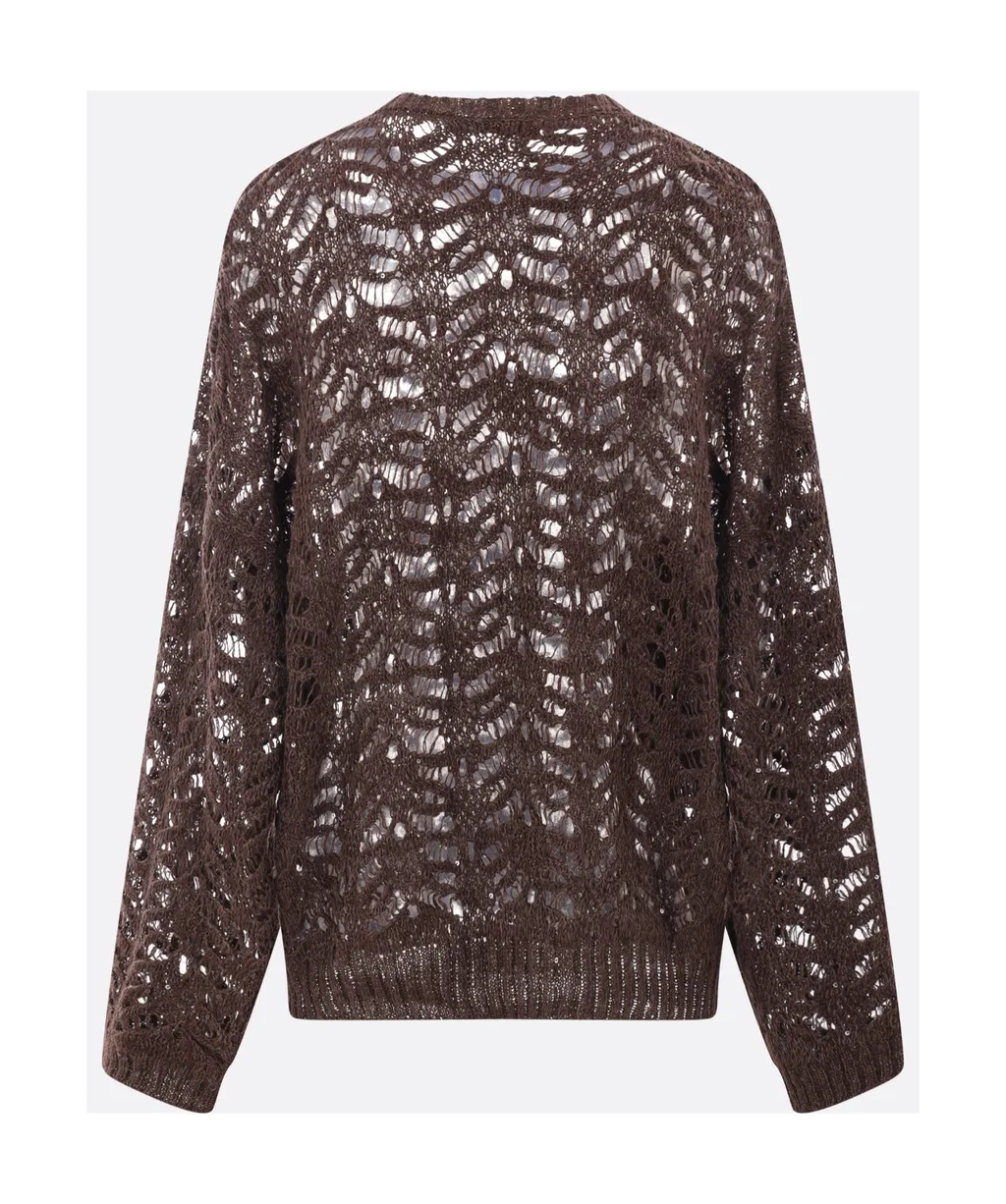 Sequin-Embellished Crewneck Jumper