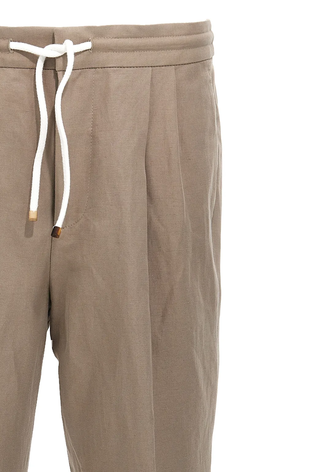 Drawstring Tapered Leg Trousers