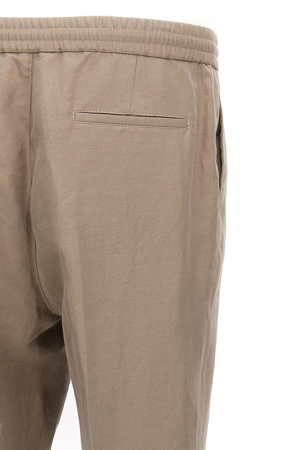 Drawstring Tapered Leg Trousers
