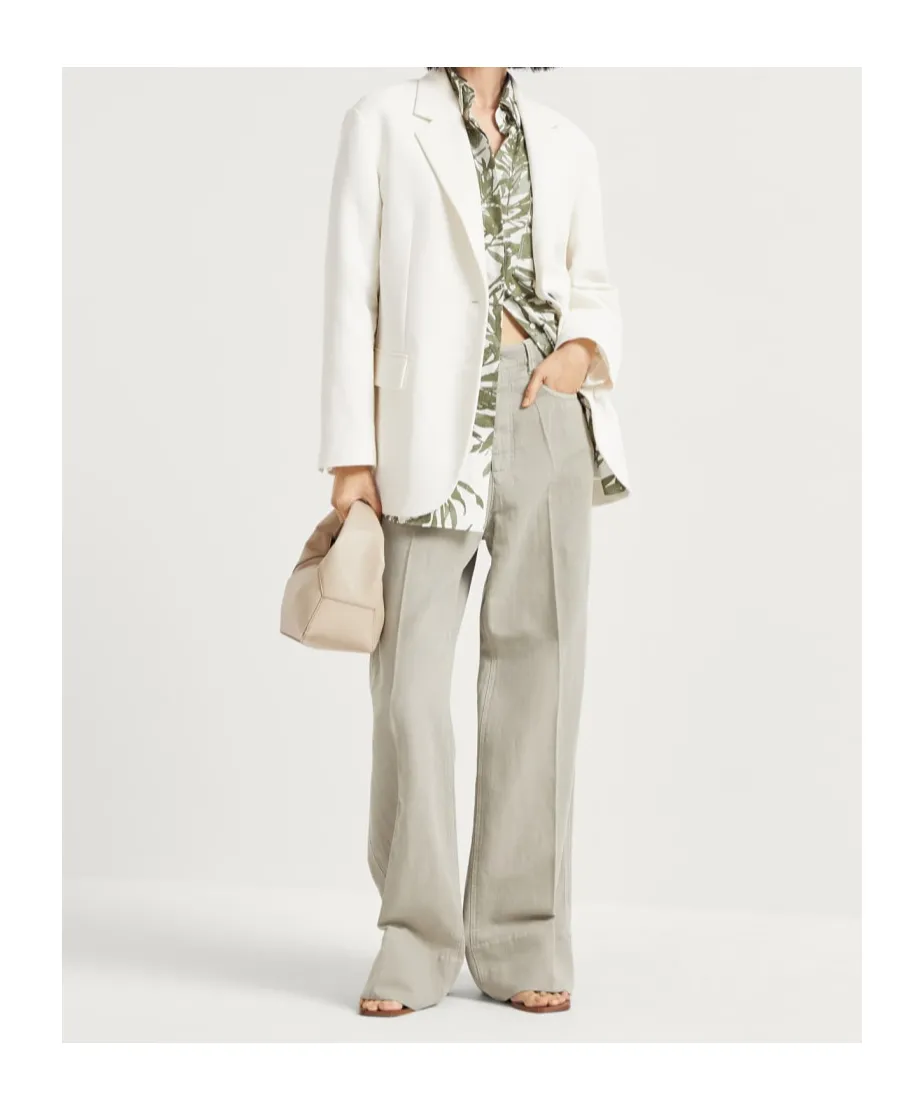 Garment-Dyed Loose Trousers