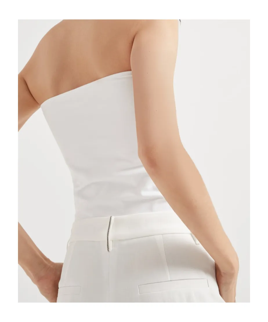 Fluid Twill Loose Pleated Trousers