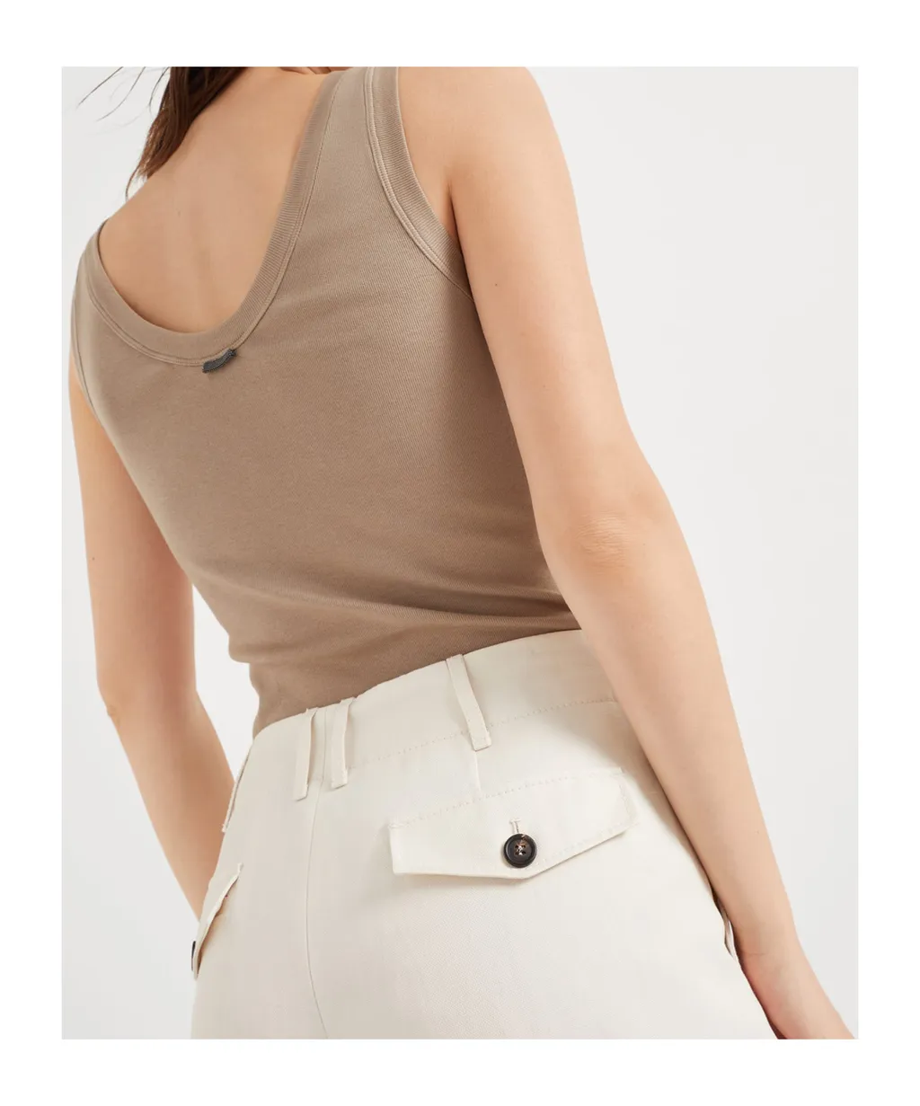 Front Pleat Straight-Leg Trousers