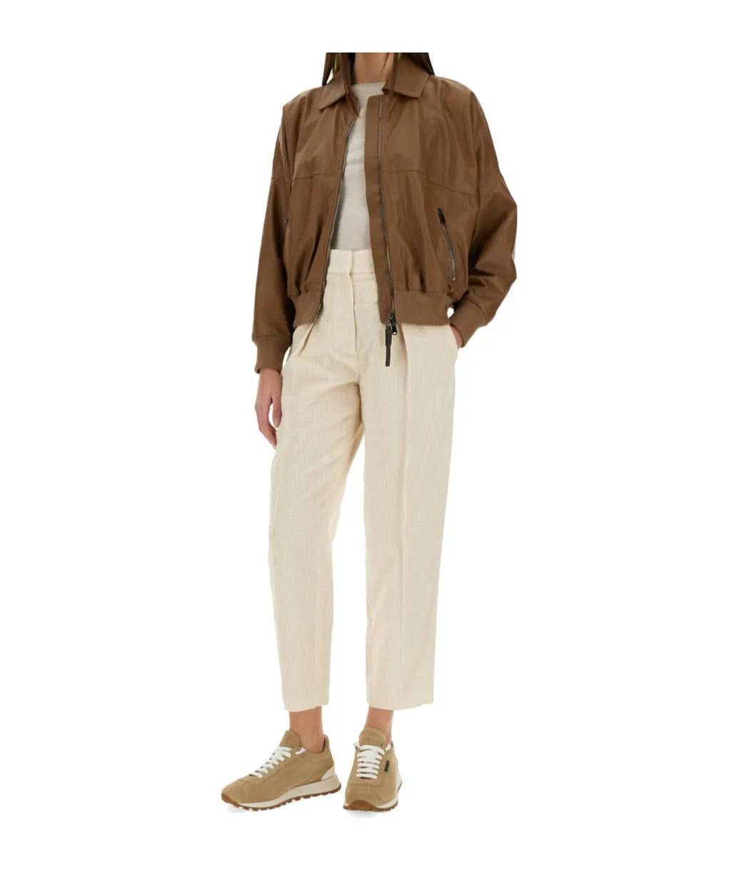 Long-Sleeved Zipped Jacket