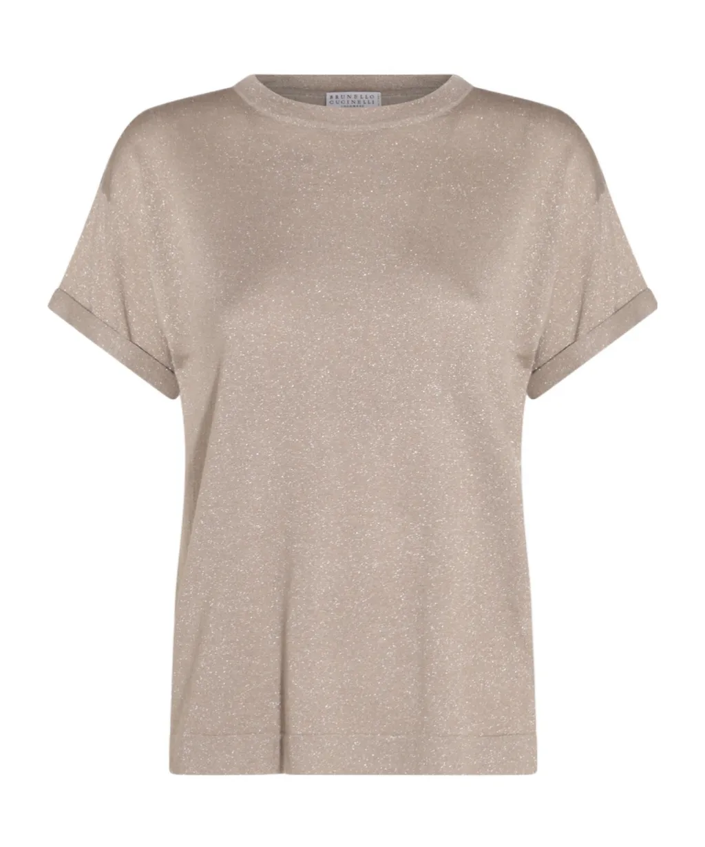 Short-Sleeved Crewneck Knitted T-Shirt