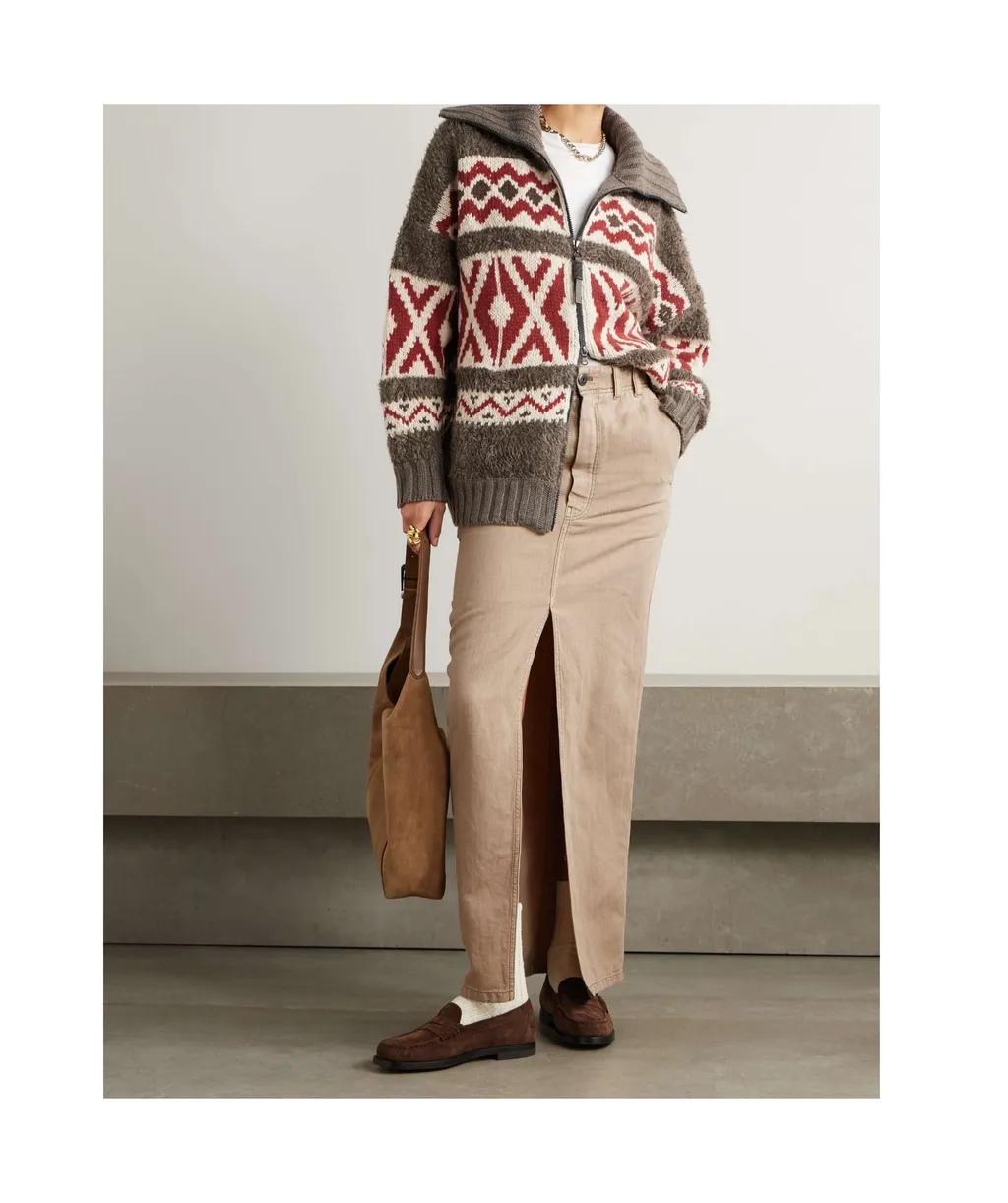 Logo Patch High-Waisted Skirt