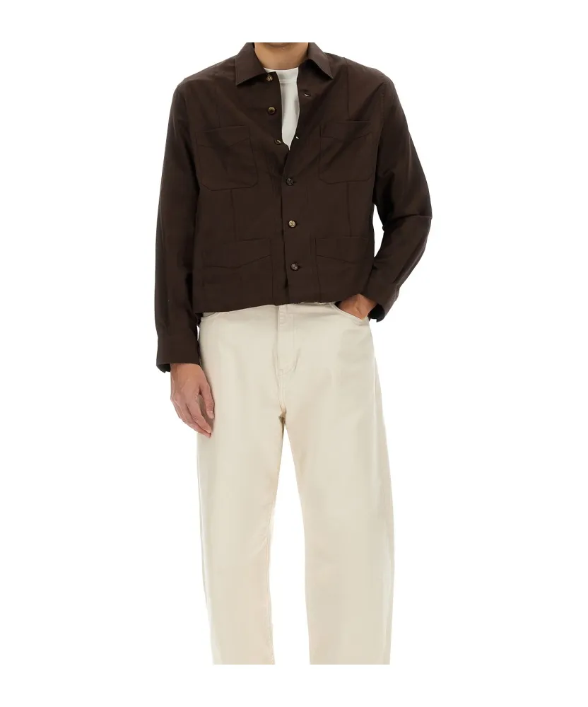 Long-Sleeved Button-Up Shirt