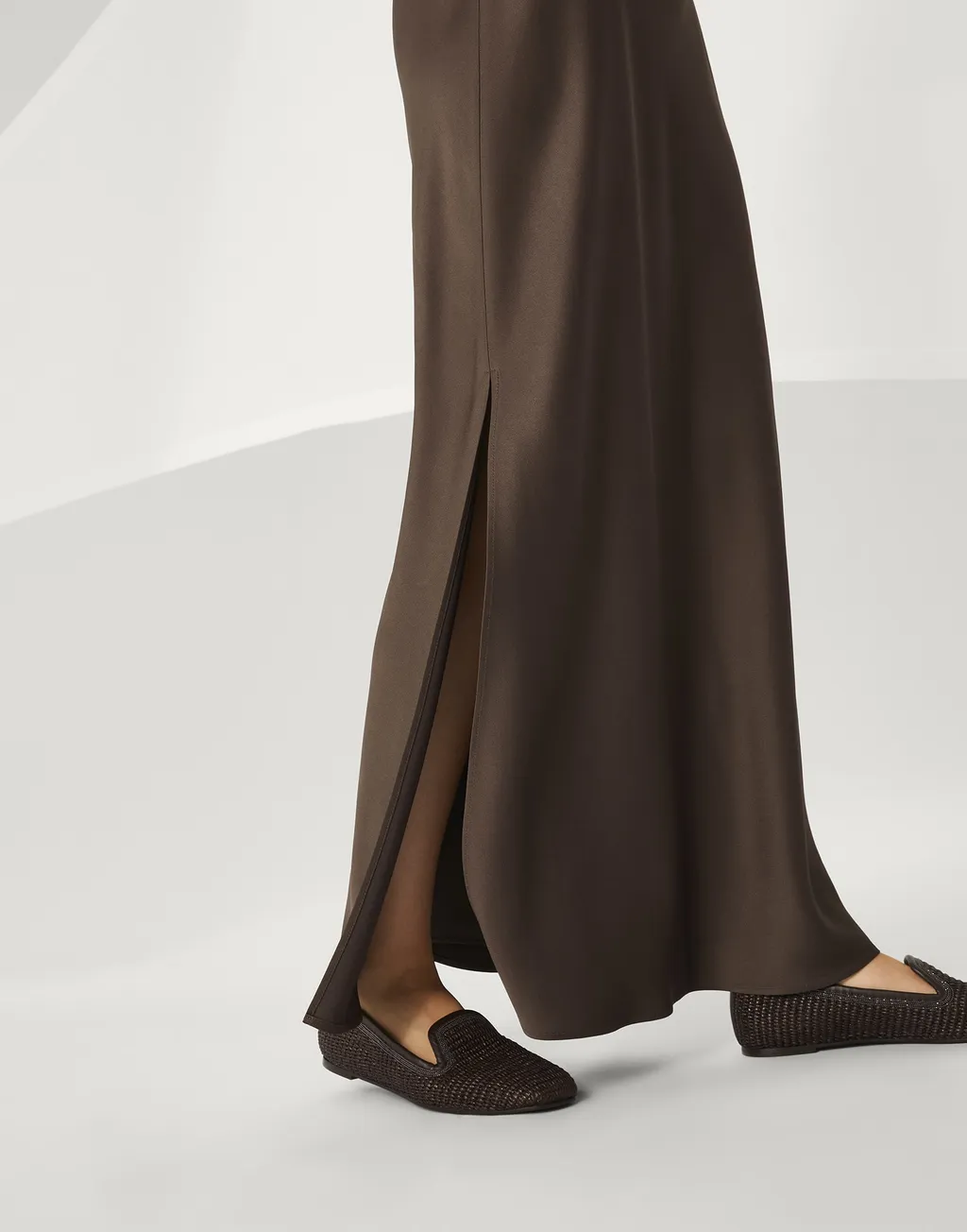 Bias-Cut Maxi Skirt