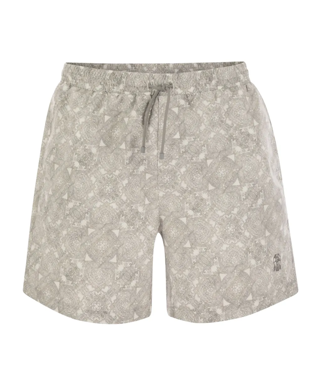 Elastic Waist Swimming Trunks