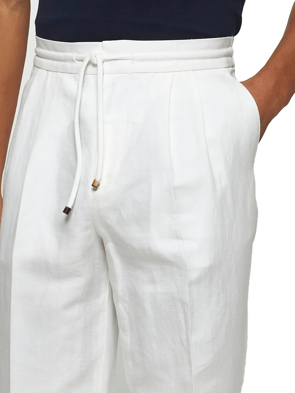 Drawstring Tapered Leg Trousers