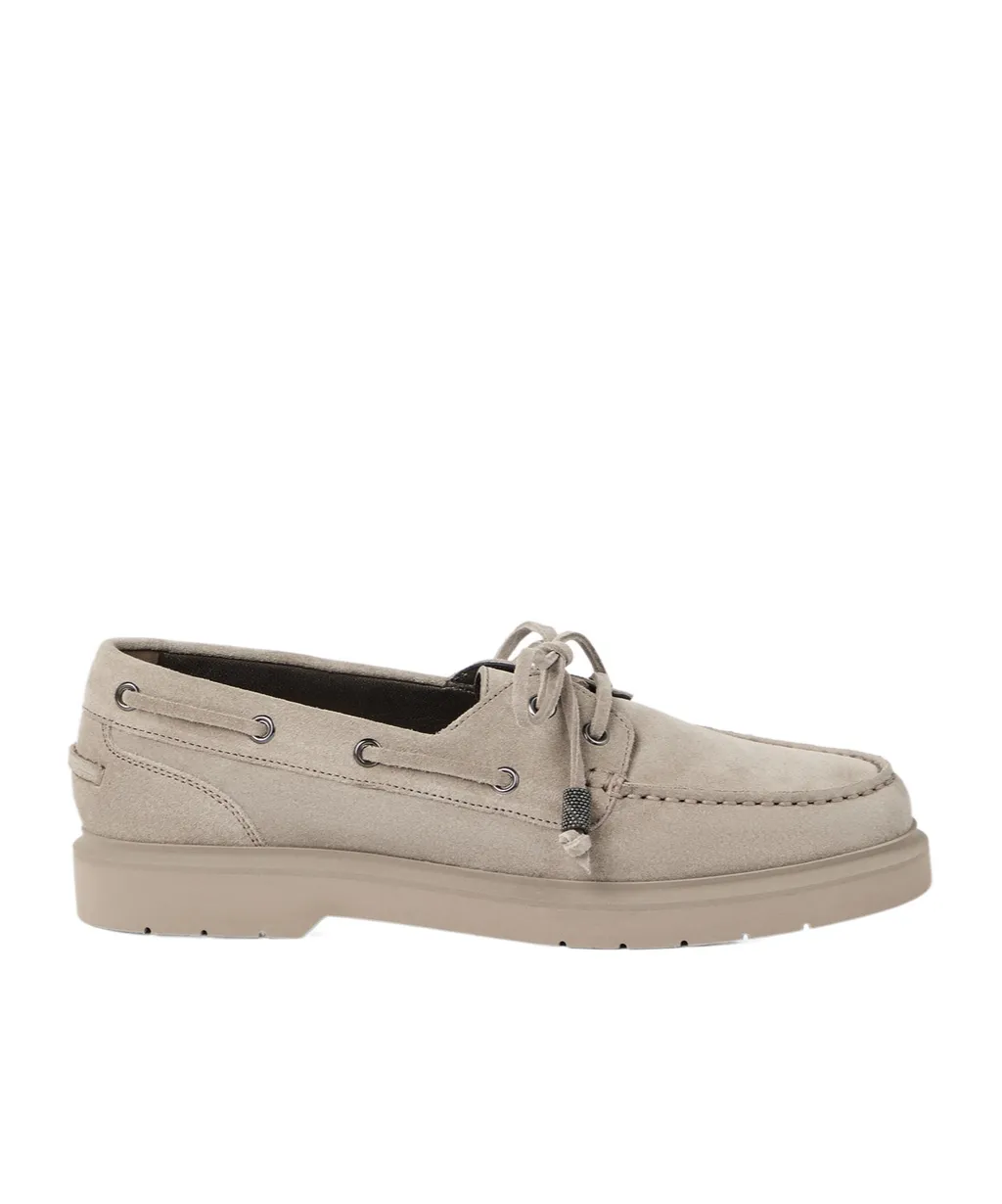 Monili-Chain Slip-On Boat Shoes