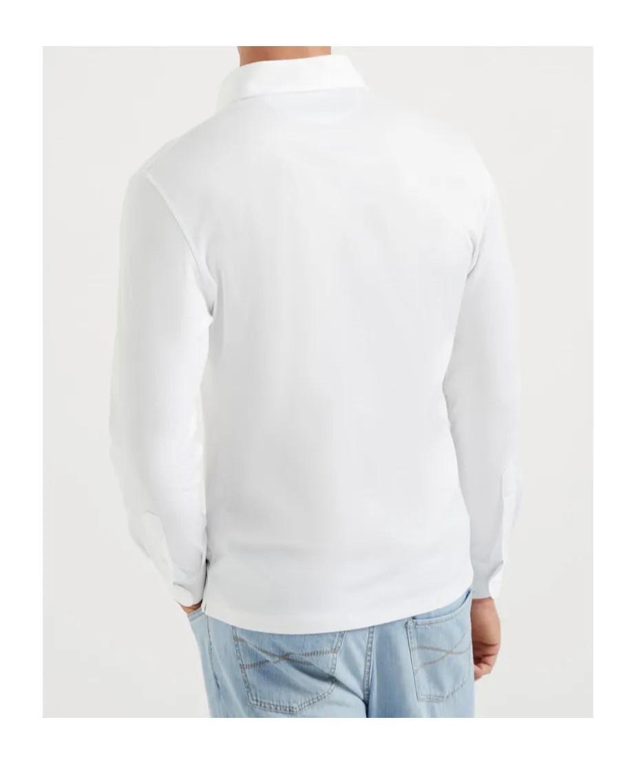 Long Sleeved Buttoned Polo Shirt