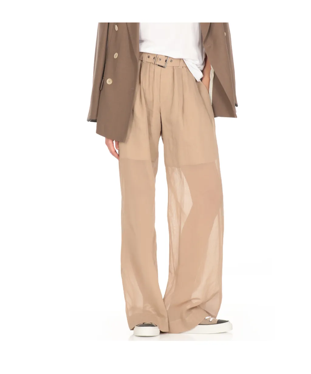 Wide Leg Belted Pants