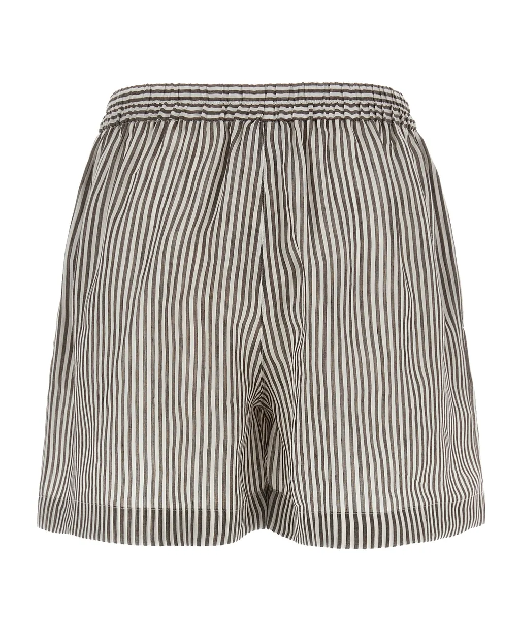 Striped Straight Shorts