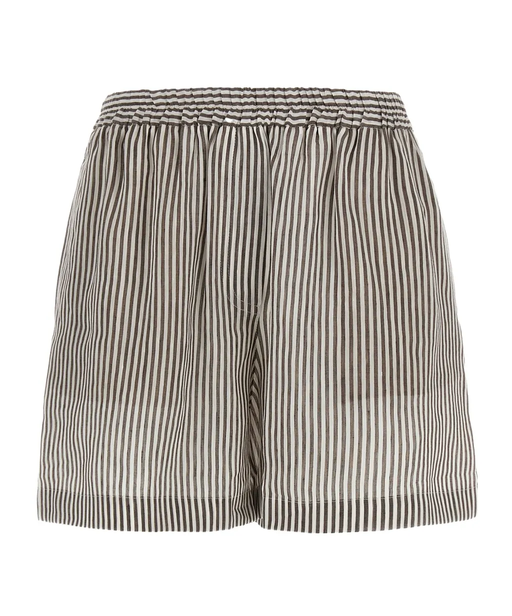 Striped Straight Shorts