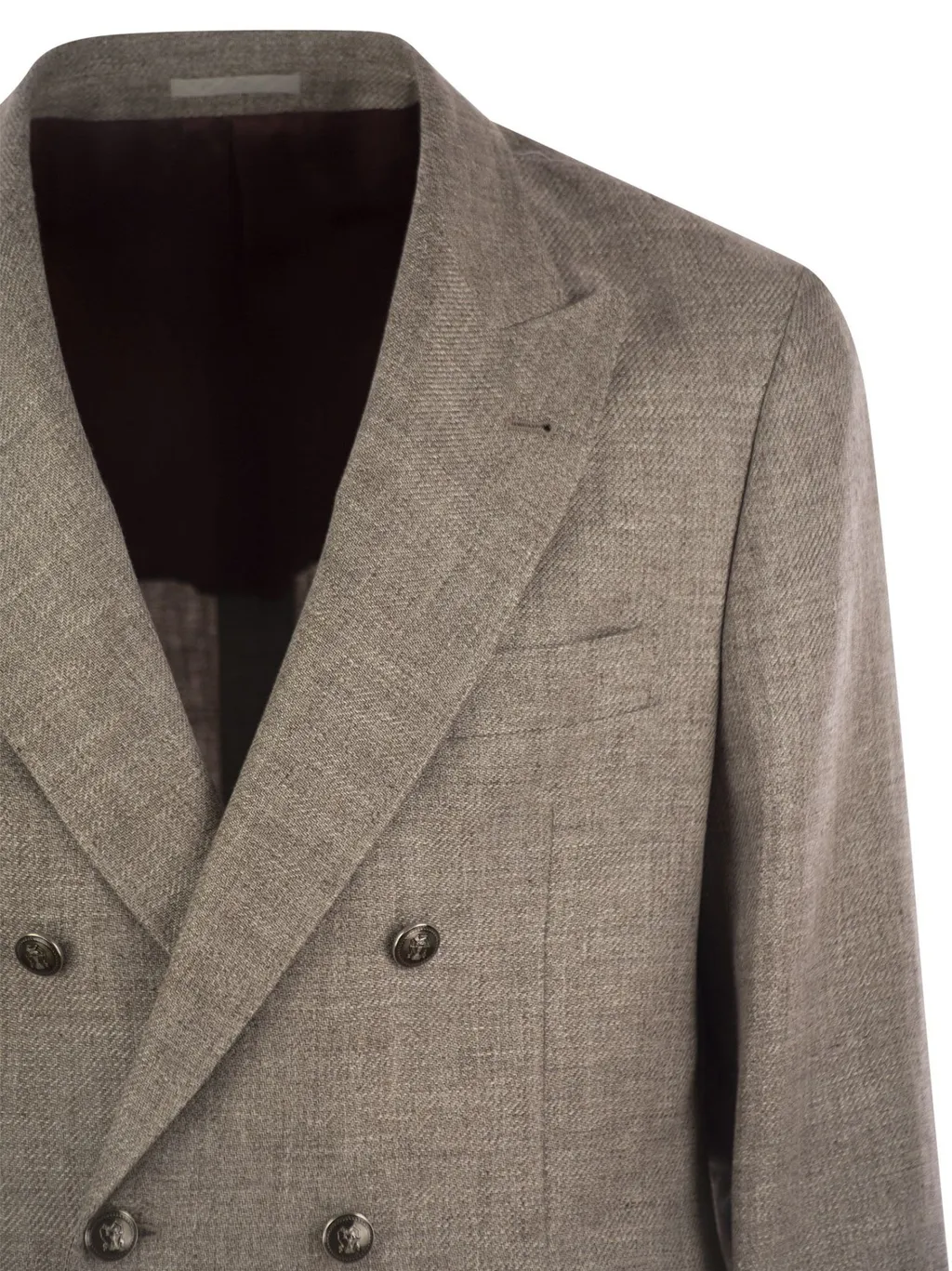 Double-Breasted Twill Blazer