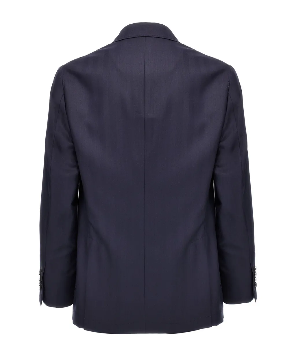 Double Breasted Twill Blazer