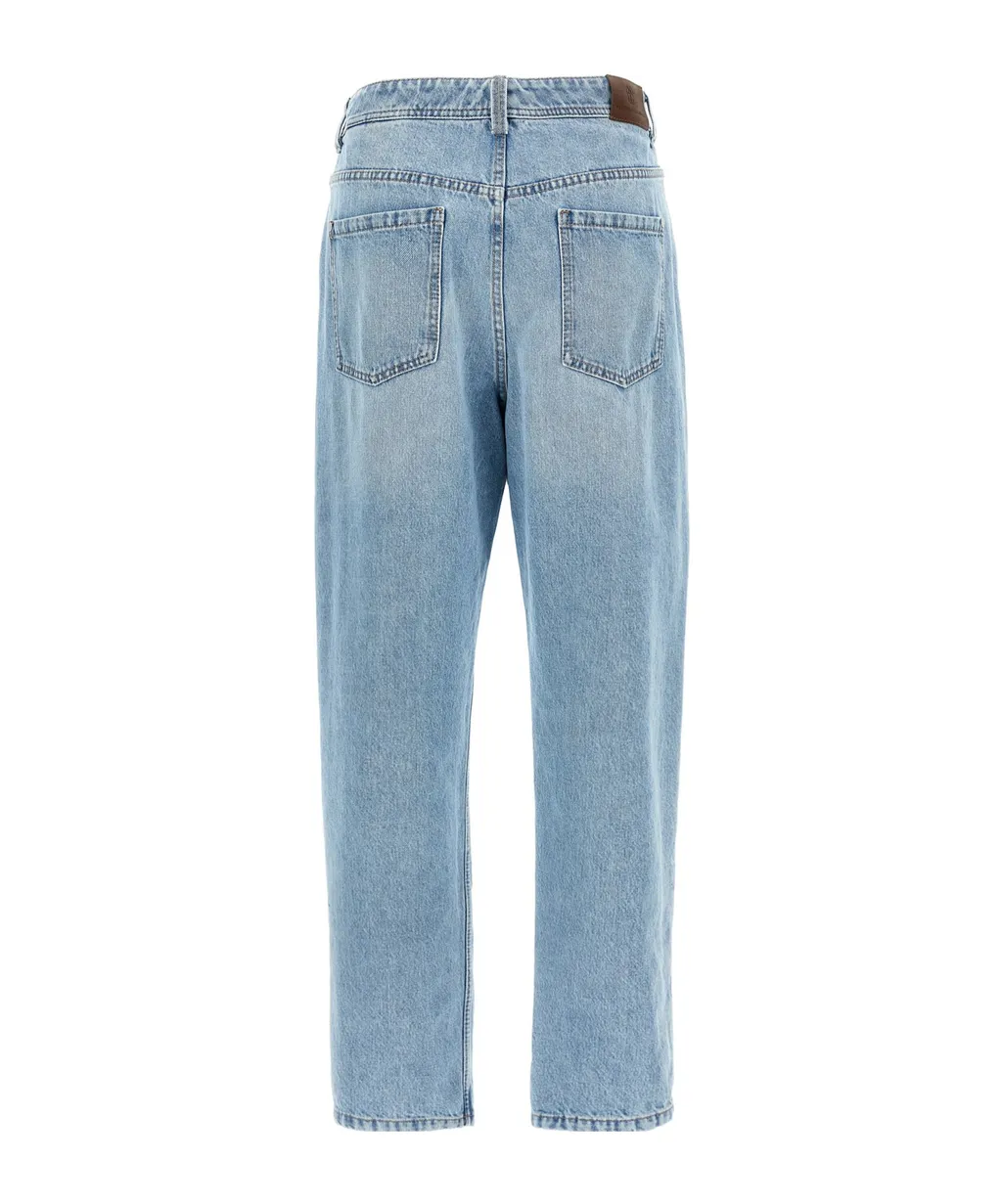 Monili Embellished Baggy Tapered Jeans