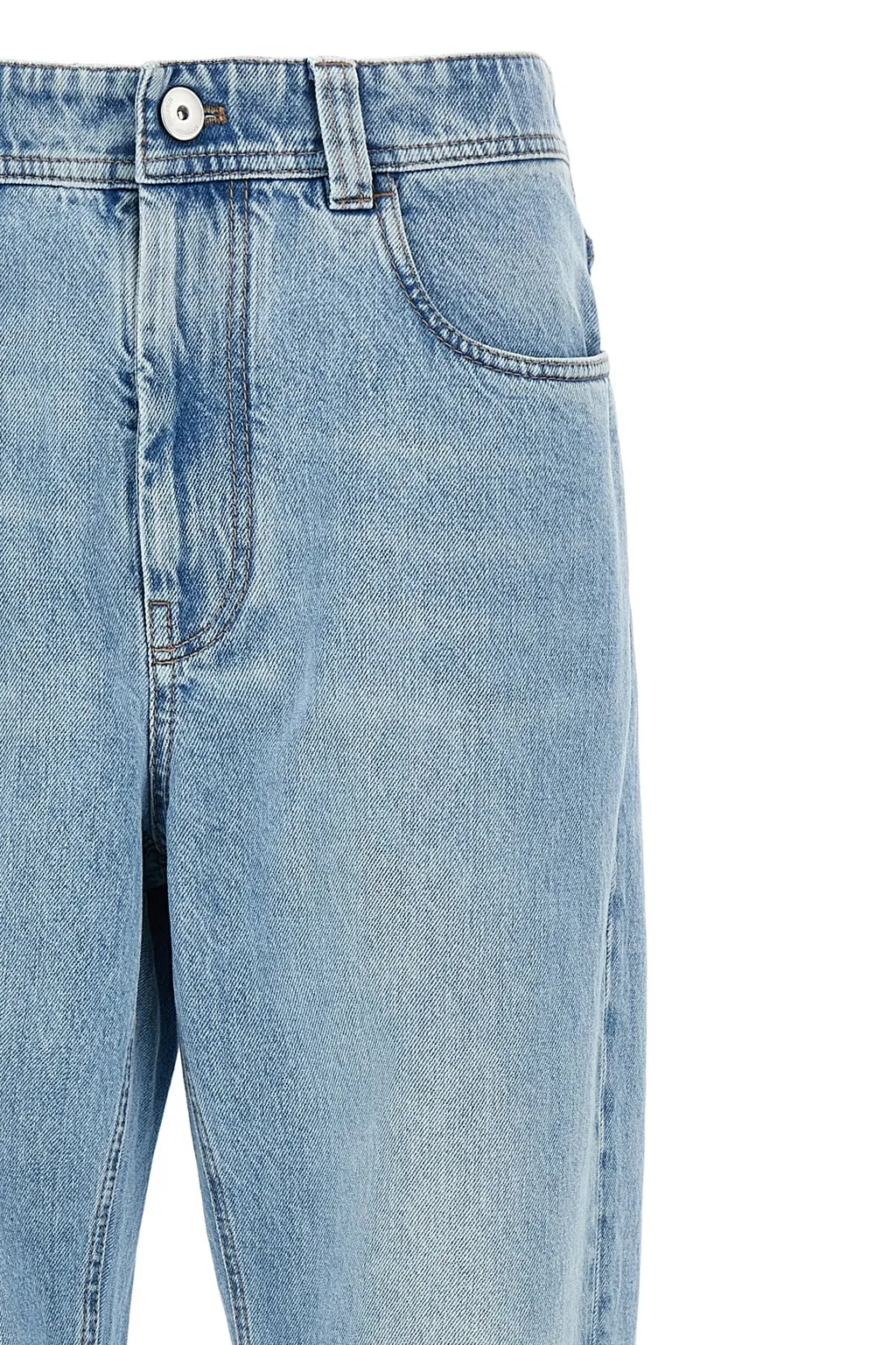 Monili Embellished Baggy Tapered Jeans