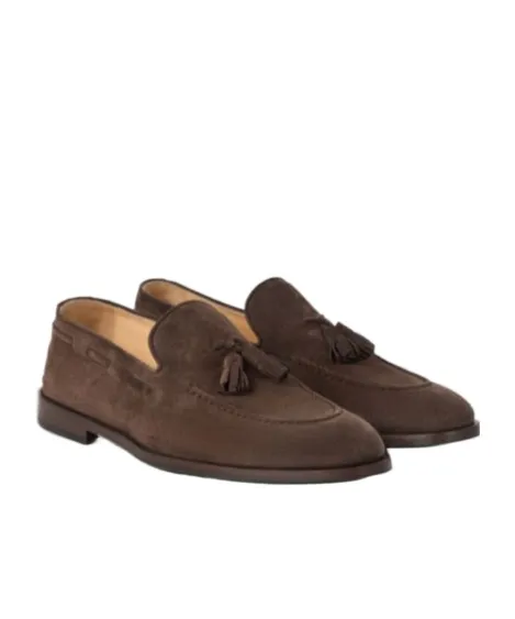 Slip-On Almond-Toe Tassel Loafers