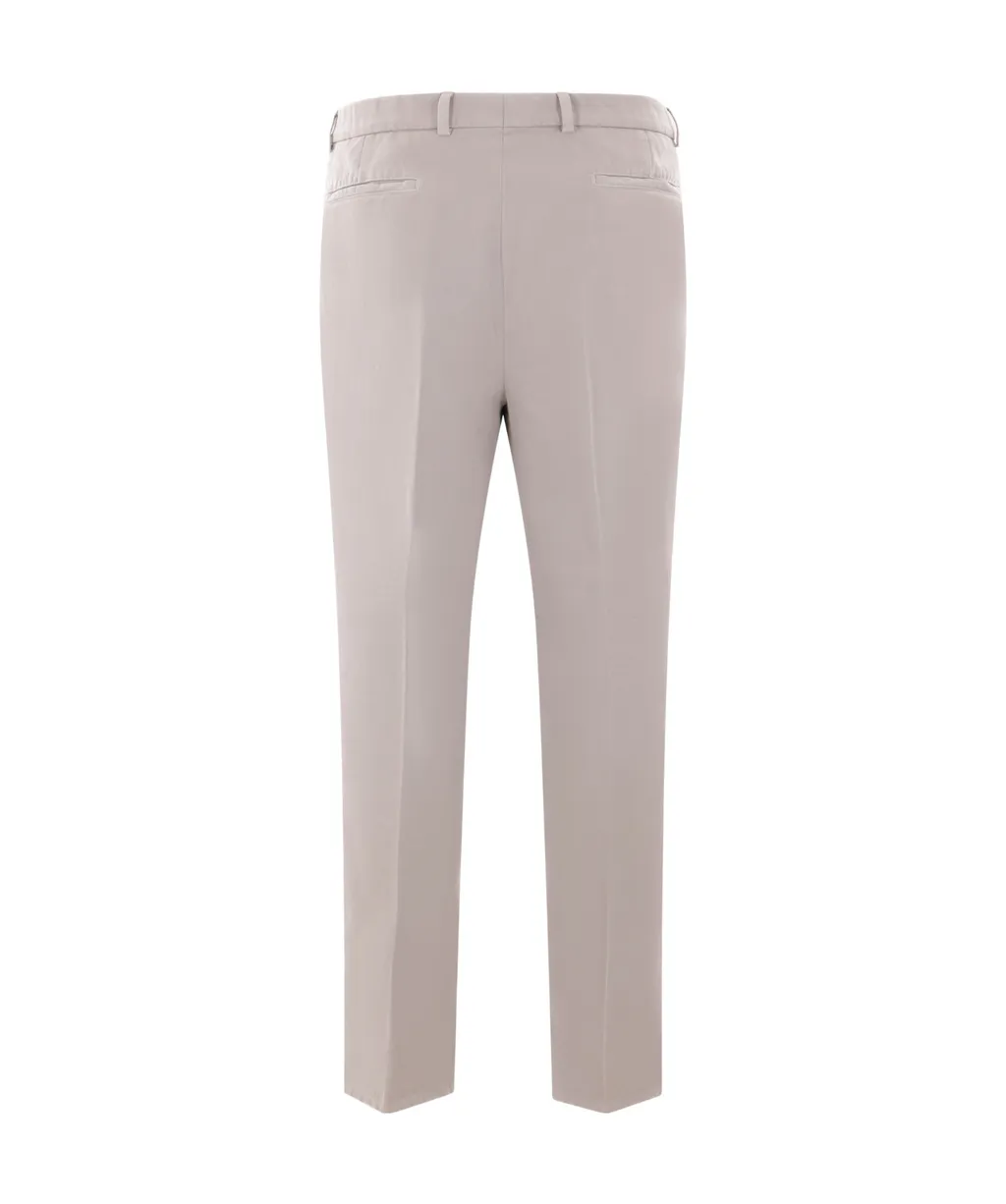 Leisure-Fit Pleated Gabardine Trousers