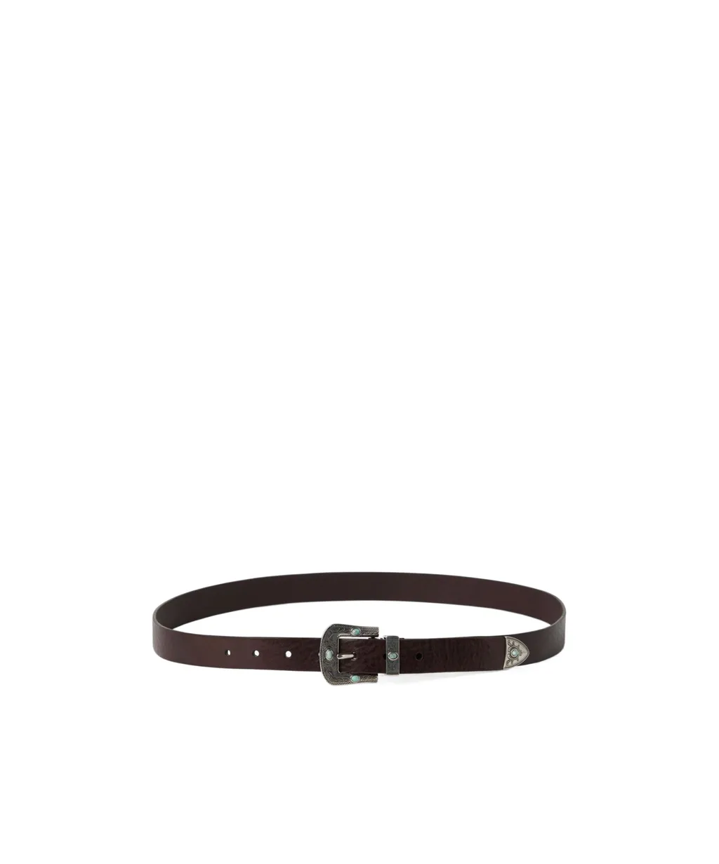 Bead-Detailed Buckle Belt