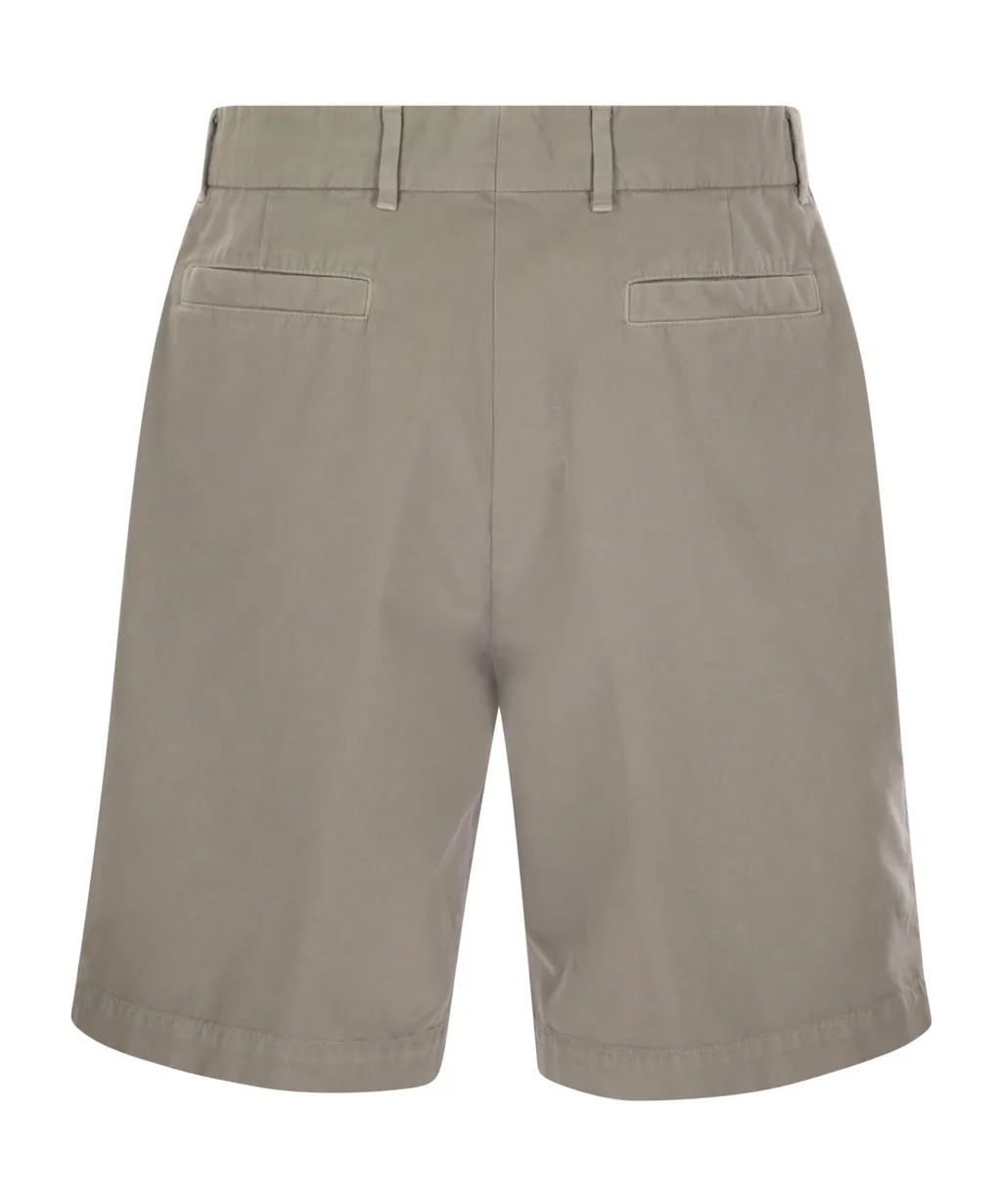 Knee-Length Wide-Leg Bermuda Shorts