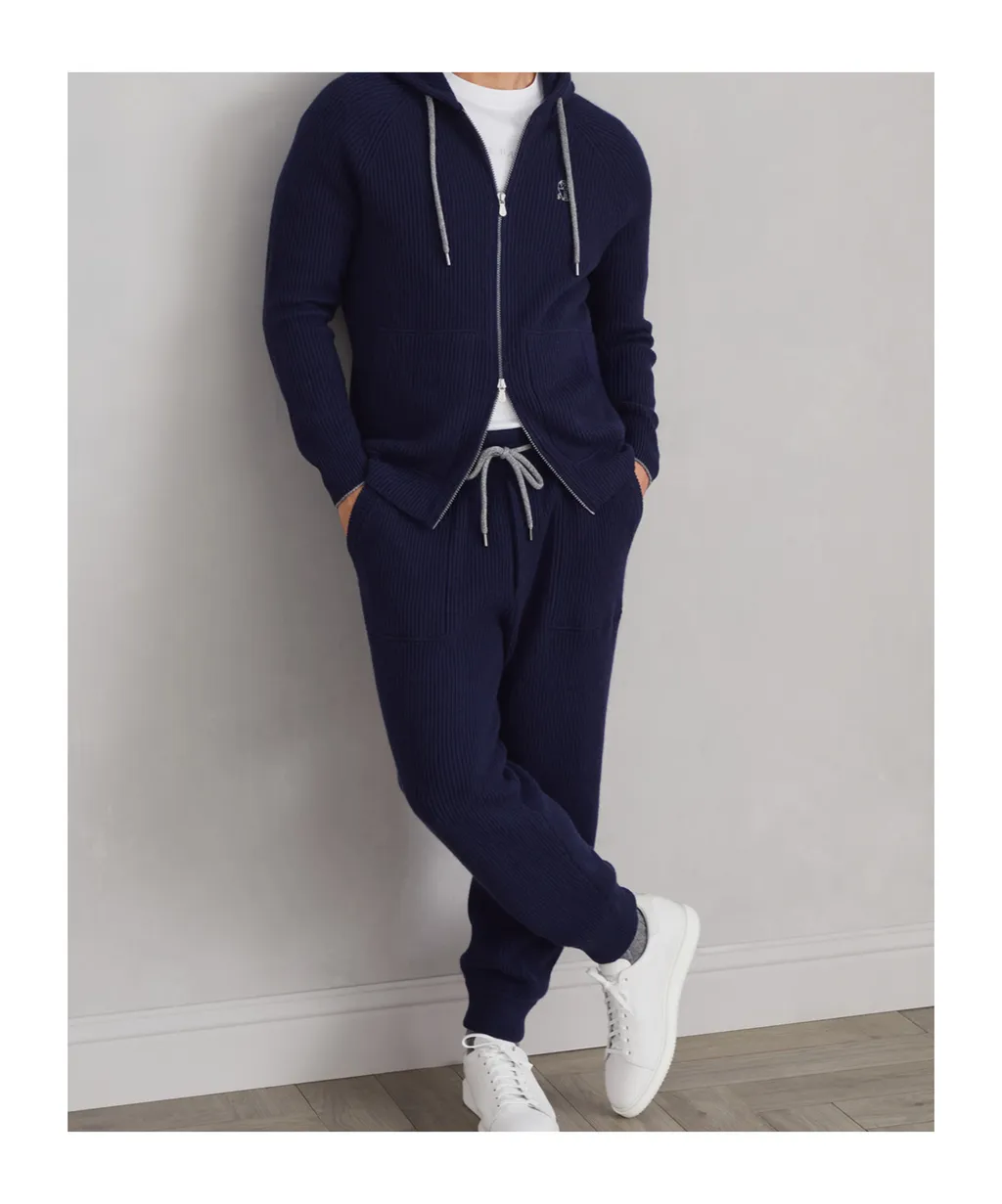 Logo Embroidered Zipped Cardigan