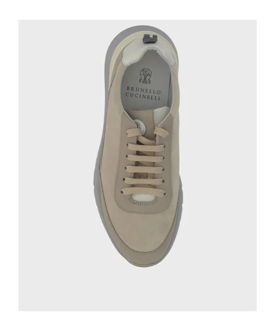 Logo Embossed Lace-Up Sneakers
