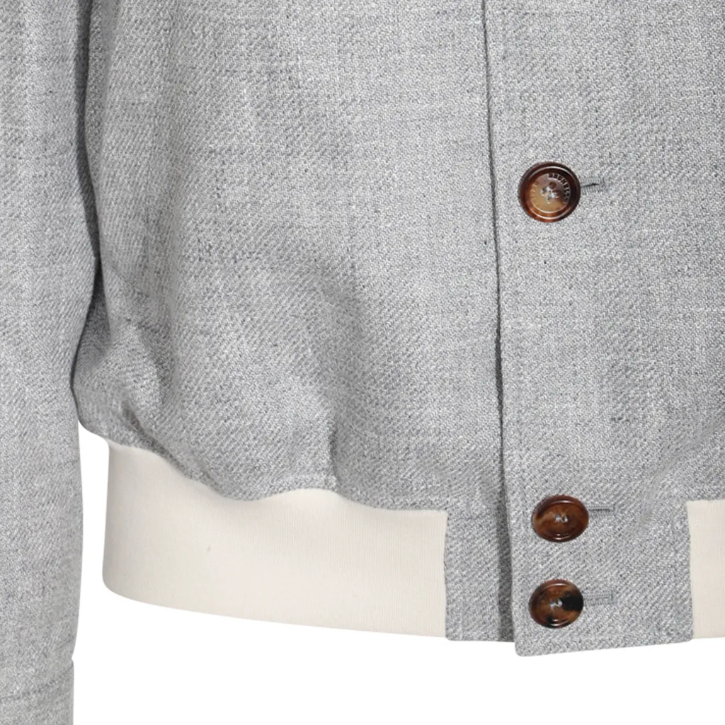 Long-Sleeved Button-Up Jacket