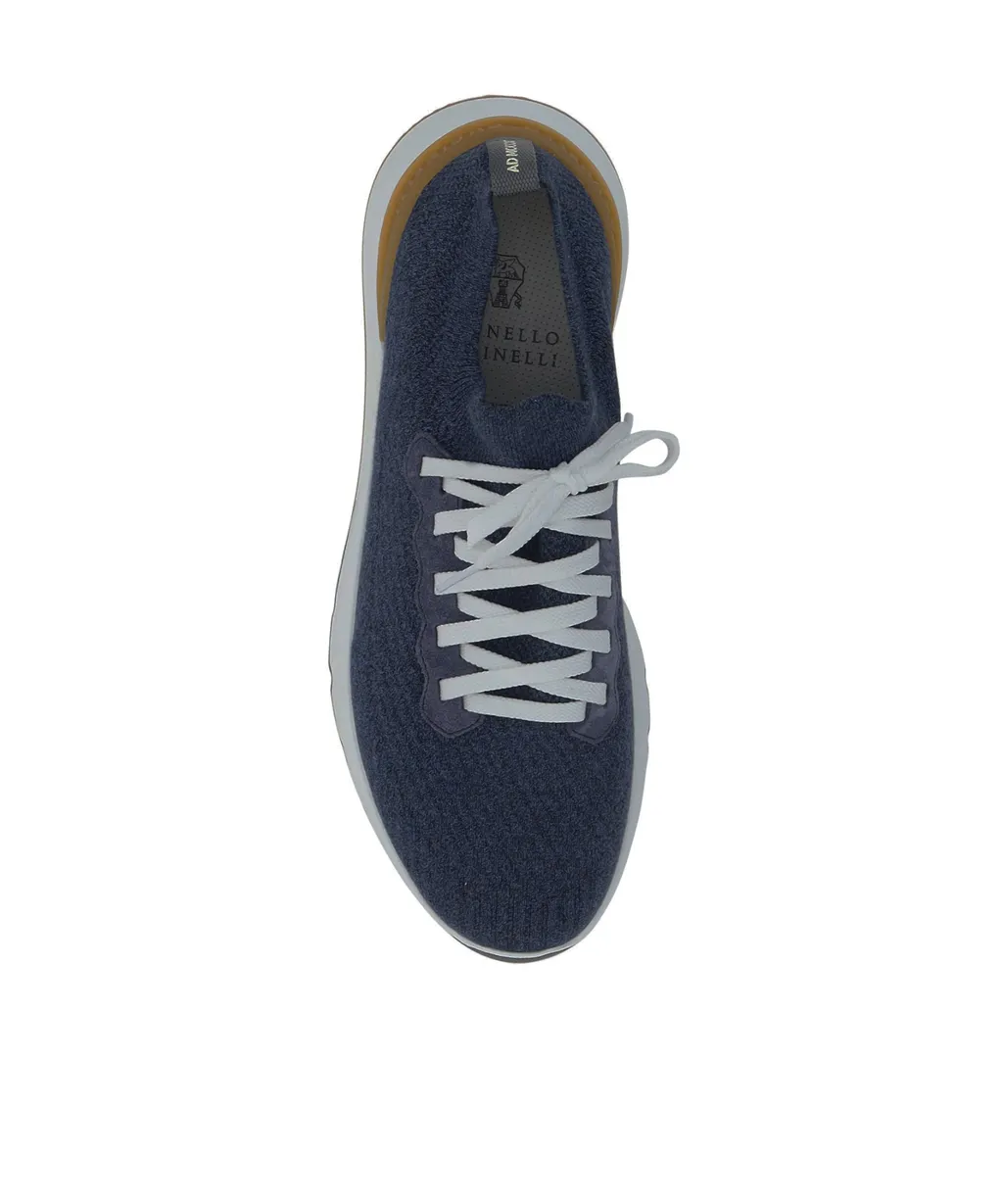 Logo Embossed Lace-Up Sneakers