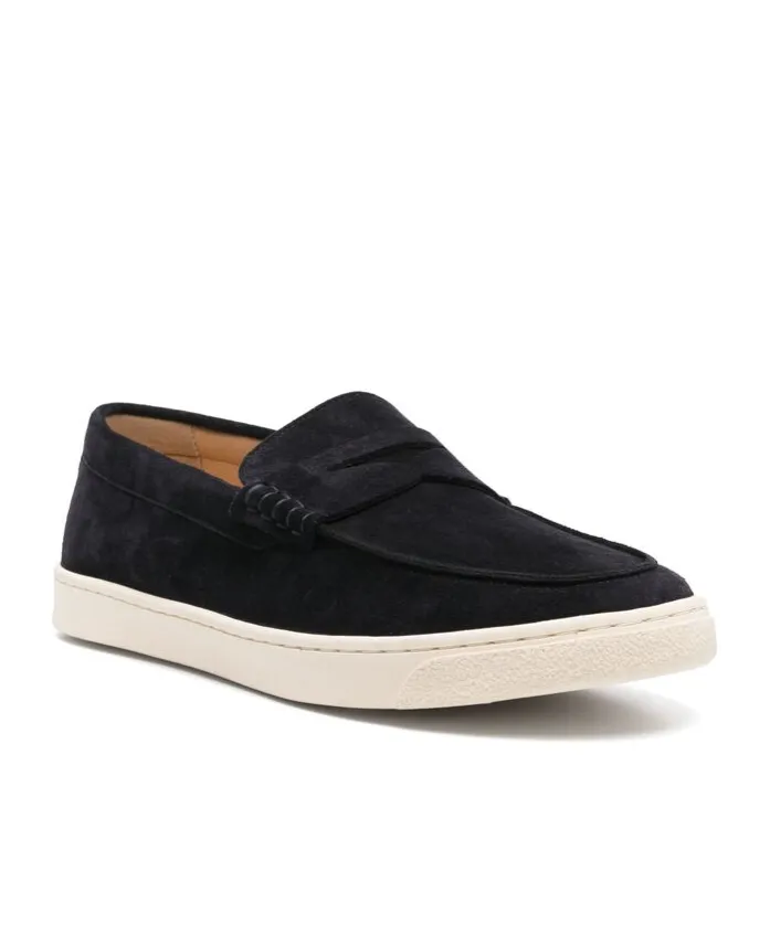 Penny-Slot Round-Toe Loafers