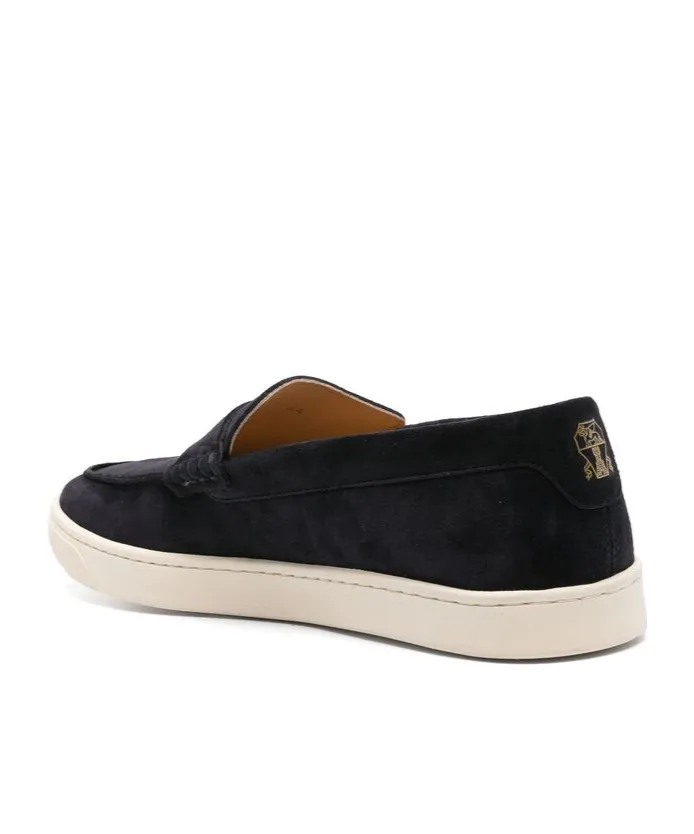 Penny-Slot Round-Toe Loafers