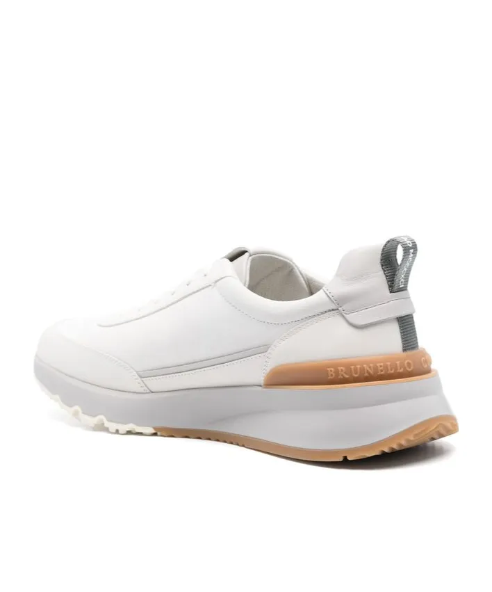 Logo Embossed Lace-Up Sneakers