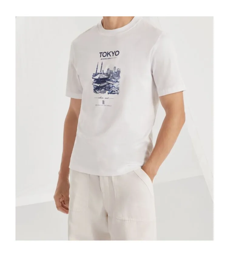 Tokyo-Printed Crewneck T-Shirt