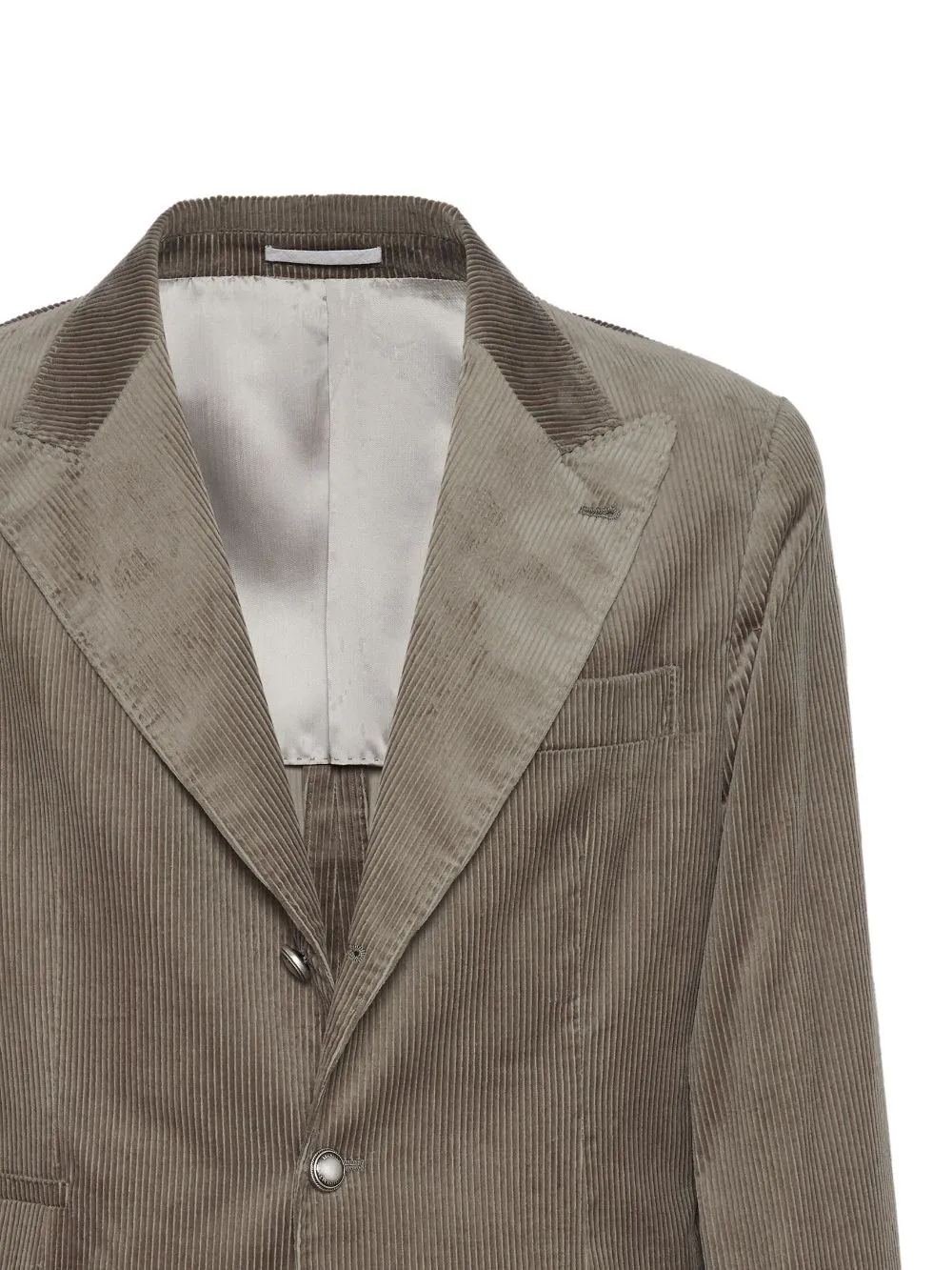 Single-Breasted Corduroy Tailored Blazer
